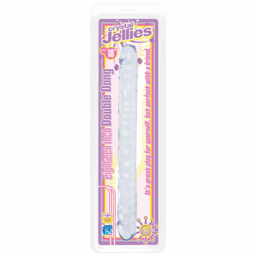 Doppeldildo Crystal Jellies Double Dong 18 Inch transparent