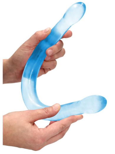 Doppeldildo Double Dong 17-Inch TPE blau 42cm x 3.5cm super-weich & biegsam mit glatten Endstücken günstig kaufen