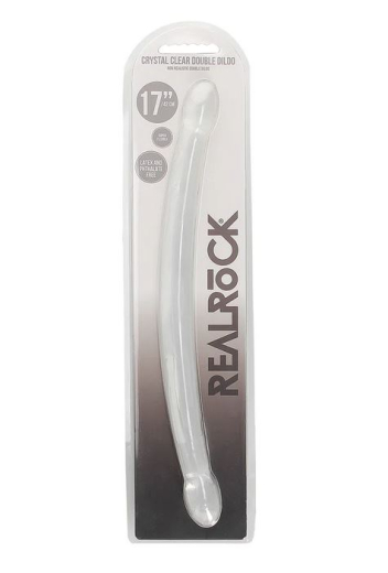Doppeldildo Double Dong 17-Inch TPE transparent 42cm x 3.5cm super-weich & biegsam von REALROCK günstig kaufen