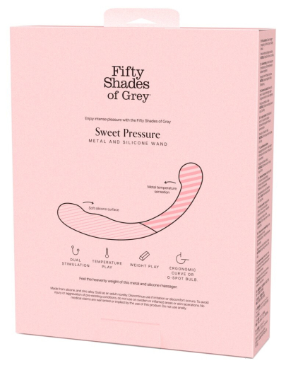 Double Dildo Fifty Shades of Grey Sweet Pressure 600g heavy curved Metal & Silicone Material-Mix buy