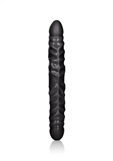 Double gode veiné 12 Inch veined Double Dong noir