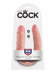 Doppeldildo King Cock Double Trouble Medium haut