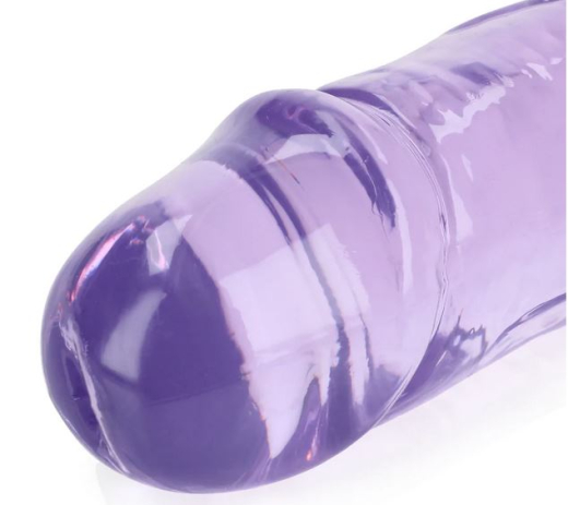 Doppeldildo Realistic Double Dong 18-Inch TPE violett mit Äderung 45cm x 4.3cm biegsam von REALROCK kaufen