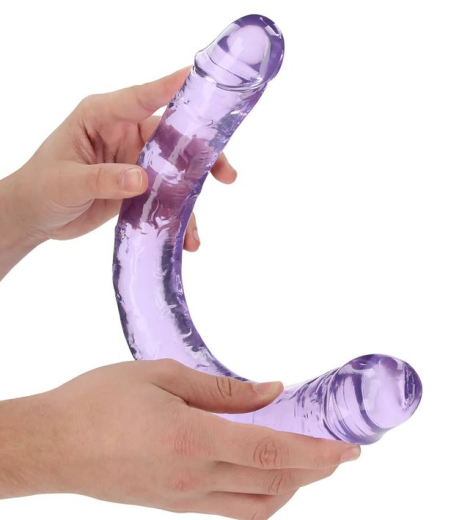 Doppeldildo Realistic Double Dong 18-Inch TPE violett 45cm x 4.3cm biegsam mit Penisköpfen von REALROCK kaufen