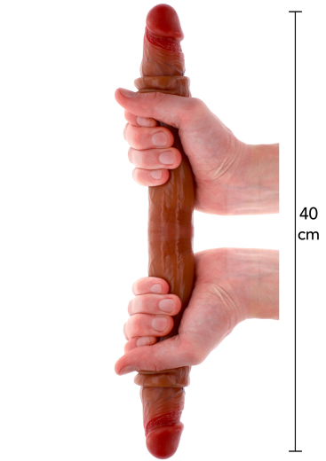 Doppeldildo ToyJoy Foreskin Double Dong 40cm Silikon
