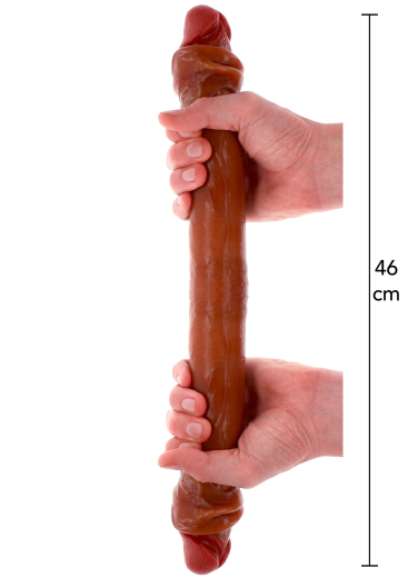 Doppeldildo ToyJoy Foreskin Double Dong 46cm Silikon