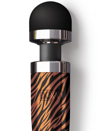 Acheter le vibromasseur Doxy Compact à tige en alliage aluminium-titane motif tigré avec tête de massage de 4.5cm de DOXY