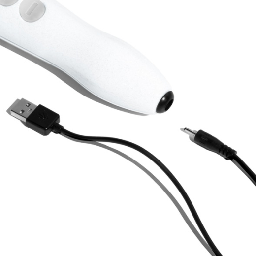 Doxy Die-Cast R Stabvibrator Aluminiumguss aufladbar weiss mit USB Schnelladekabel 6cm Massagekopf von DOXY kaufen
