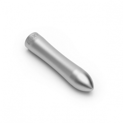 Mini-vibromasseur Doxy rechargeable aluminium argenté