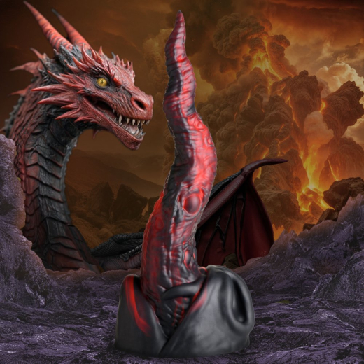 Drachen-Dildo Dragon Tongue m. Saugfuss Silikon