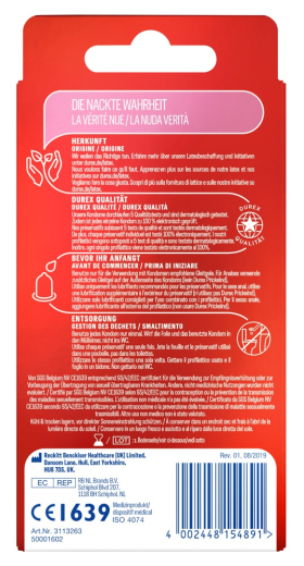 Durex Gefühlsecht Classic Kondome 20er Packung