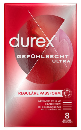 Durex Gefühlsecht Ultra Kondome 8er Packung