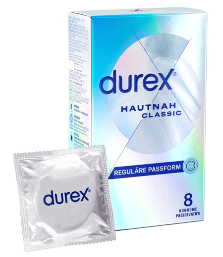 Preservativi Durex Hautnah Classic confezione da 8 pezzi