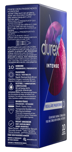 Durex Intense Orgasmic Kondome Rippen Noppen 10er Pack