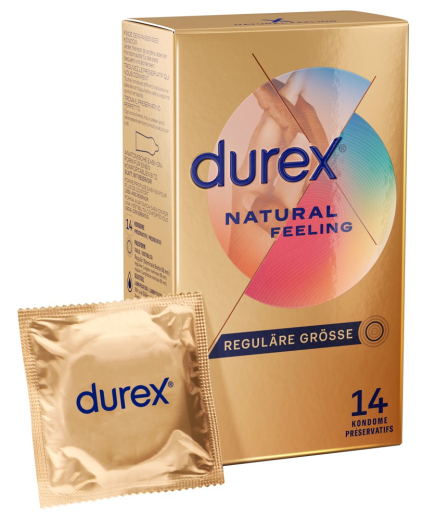 Préservatifs Durex Natural Feeling sans latex, paquet de 14