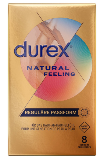 Préservatifs Durex Natural Feeling sans latex, paquet de 8