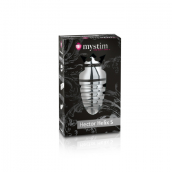 E-Stim Anal Plug gerippt Mystim Hector Helix small mit gerilltem Schaft & gerundeter Spitze bipolar von MYSTIM kaufen