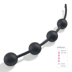 E-Stim Analkette Booty Garland Anal Chain large weiche flexible Elektrode m. rotierenden Innenkugeln von MYSTIM kaufen