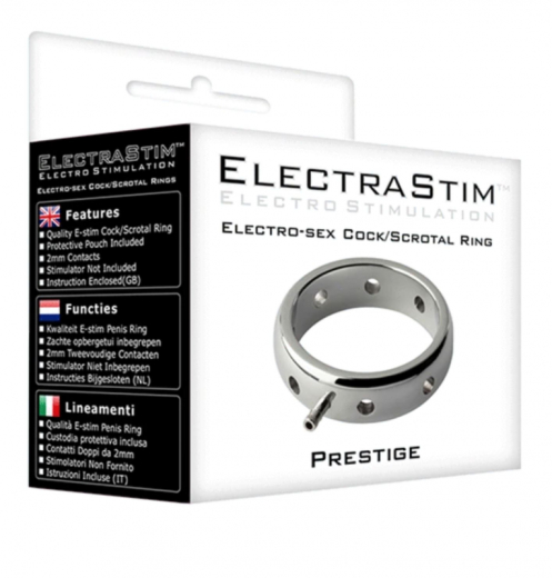 E-Stim Cockring Electrastim Prestige Edelstahl 38mm unipolar Penisring gelocht massiv von ELECTRASTIM günstig kaufen