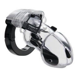 E-Stim Keuschheitskäfig Mystim Pubic Enemy Nr-1 transparent Peniskäfig mit/ohne E-Stim-Funktion tragbar kaufen
