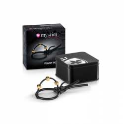 E-Stim Penis Head Stimulator Mystim Pearly Pete Corona Strap Electrosex Electrode with gold-plated adjustable Balls buy