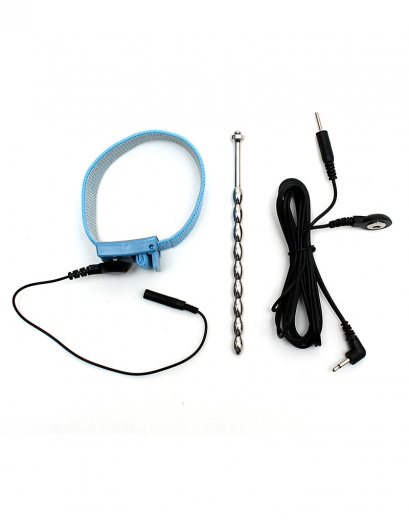 E-Stim Penisring einstellbar & Harnröhrenstift m. Wellen