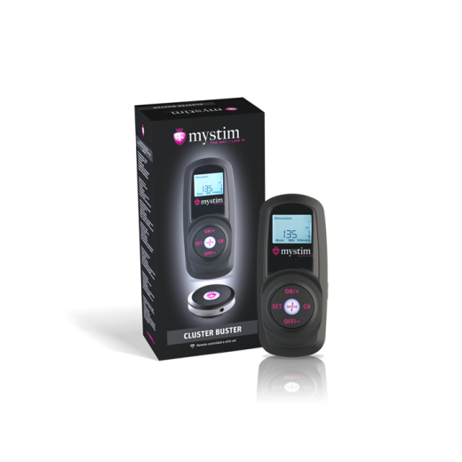 Mystim Cluster Buster E-Stim Device w. Remote wireless Starter-Set controls up to 8 bipolar Toys by MYSTIM buy cheap