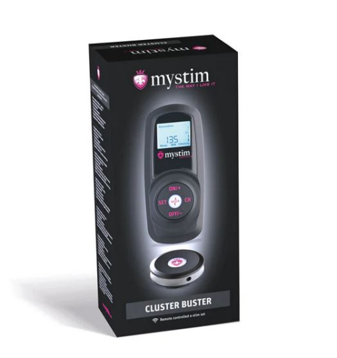 Mystim Cluster Buster E-Stim Device w. Remote wireless digital Powerbox control up to 8 bipolar Toys buy cheap