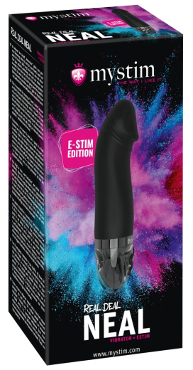 E-Stim Vibrator Mystim Real Deal Neal penisförmig schwarz Dual-Motor flüsterleise von MYSTIM kaufen
