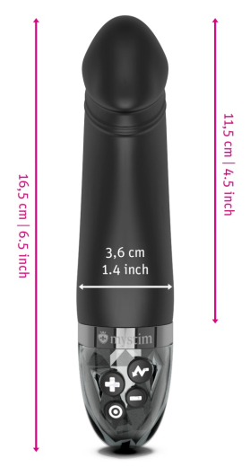 E-Stim Vibrator Mystim Real Deal Neal penisförmig schwarz Dual-Motor 8 Vibro- & 5 E-Stim-Modi wasserdicht kaufen