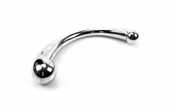 Stainless Steel Dildo w. Balls Curve large massive & heavy Dual-ended 29cm long w. End-Balls 3.1cm & 4.5cm buy