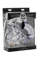 Chastity Cage w. Urethral Plug Armour Stainless Steel