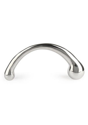 Stainless Steel Dildo Curvy G-Spot silver glossy polished with 4cm & 2.8cm Diameter Ball-Ends 730g by MR STEEL buy