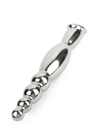 Stainless Steel Dildo w. Balls Classic Wand double-sided with smooth & Bulbs Ends 1kg by MR STEEL buy cheap