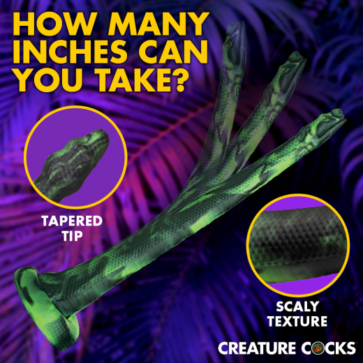 Einlauf-Düse & Fantasie Dildo Spitting Serpent Silikon m. Gewinde-Adapter & Gummistopfen Saugfuss-Dildo günstig kaufen