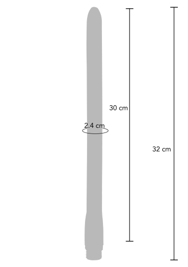 Enema Nozzle extra long Surge Anal Douche 30cm Silicone