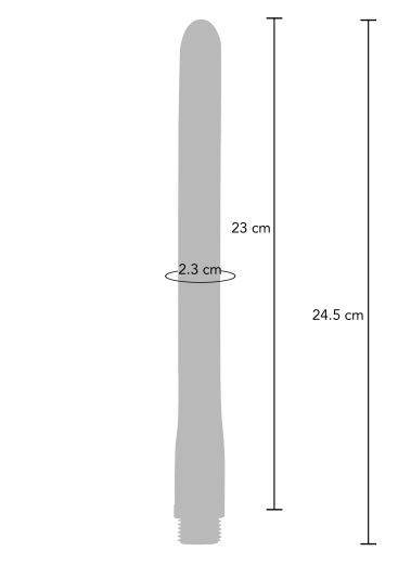 Einlaufdüse lang Streamer Anal Douche 23cm Silikon