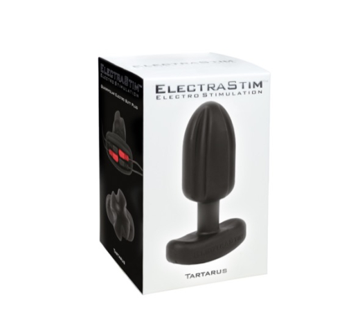 Electrastim Butt Plug Quadripolar Silicone Noir Tartarus w. 4 Stimulation-Sections for extremely filled Feelings buy