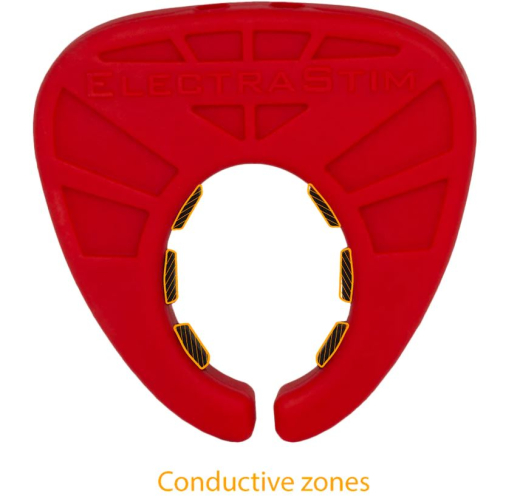 Electrastim Viper E-Stim Cockring Silikon bipolarer Penisring rot-schwarz dehnbar 2mm Pin-Anschluss kaufen