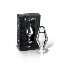 Elektrosex Anal Plug Mystim John large 5cm Durchmesser bipolarer Aluminium Analplug E-Stim Elektrode von MYSTIM kaufen