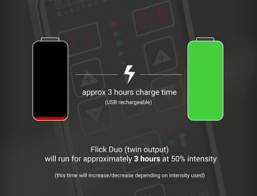 Elektrosex Powerbox Electrastim FLICK Duo EM-80 E-Stim Steuergerät 2 Kanäle separat steuerbar 25 & 8 Modi günstig