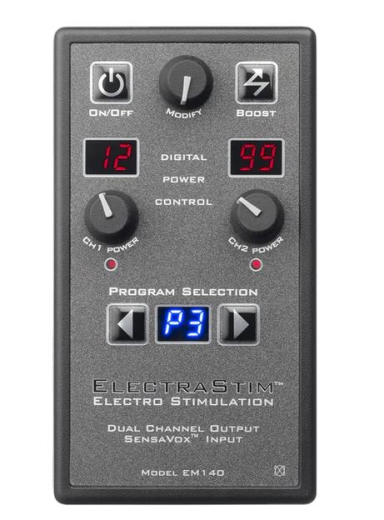 Elektrosex Powerbox Electrastim Sensavox EM-140 digitales 2-Kanal E-Stim Steuergerät 99 Intensitätsstufen günstig