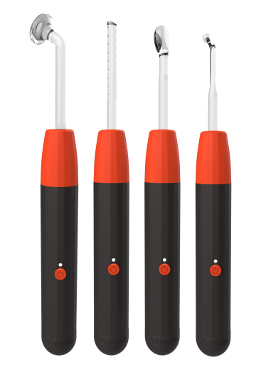 E-Stim Gerät Taboom Electro Wand aufladbar mit 4 Aufsätzen aus Borsilikatglas leuchtet Rot von TABOOM kaufen