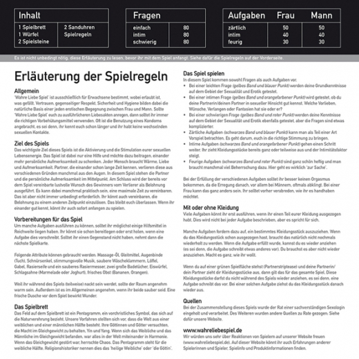 Erotisches Brettspiel Wahre Liebe Classic Deutsch erregend diskret lustig nie respektlos Erotikspiel günstig kaufen