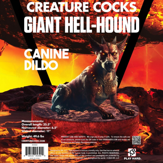 Extrem grosser Dildo Hell Hound 3-Foot PVC 90cm Megadildo knallrot 22.5kg von CREATURE COCKS günstig kaufen
