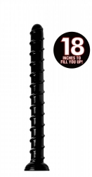 Extreme long Dildo w. spiral waved Shaft thick 18-Inch