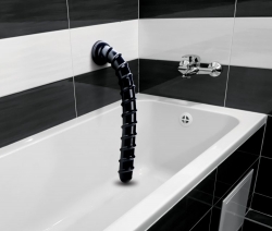 Extrem langer Dildo m. spiral-geripptem Schaft dick 18-Inch