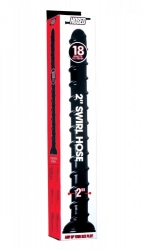 Extrem langer Dildo m. spiral-geripptem Schaft dick 18-Inch