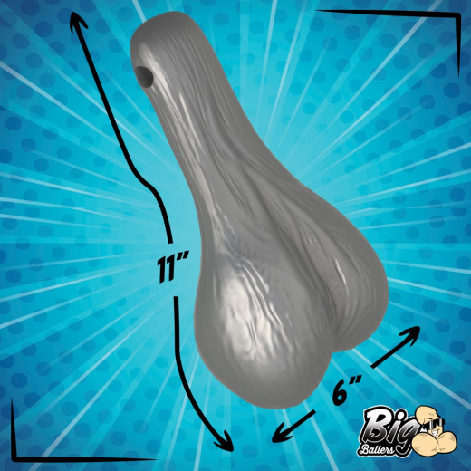 Fahrzeug Anhänger Truck Nuts large silber hodenförmiger detaillierter Deko-Anhänger günstig kaufen