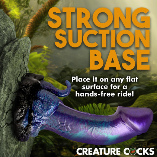 Fantasie-Dildo m. Saugfuss Dino-Dick Silikon farbenfroher Dinosauier-Monsterdildo von CREATURE COCKS kaufen